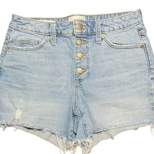 Universal Thread Vintage Midi Jean Shorts Size 0/25 High Rise Light Wash